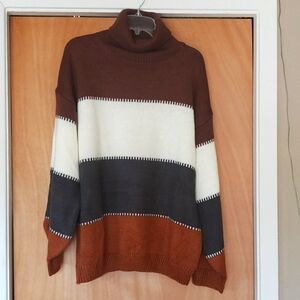 Zessica colorblock turtleneck